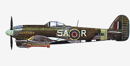Самолет истребитель Hawker Typhoon