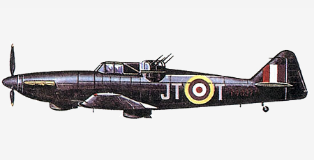 Самолет истребитель Boulton Paul P.82 «Defiant»